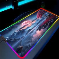Pink Sakura Xxl Mouse Pad Speed Landscape Atk Mousepad Rgb Pc Accessory Computer Desk Mat Large Playmat Memo Pads Luminescence 40cmx90cm(15.7x35.4inch)