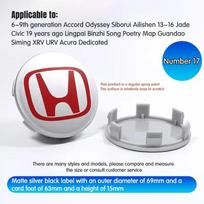 4Pcs Car Hub Cap Wheel Center Cover Decoration Accessories For Honda Civic Fit Jazz Accord Pilot CRV Odyssey Passport City HRV xkfr73 gray