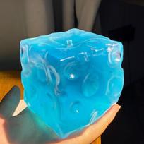 Spalvingas Vaseline Sūrio Squishy Streso Kamuoliukas Lėtai Atšokantis Sensory Fidget Žaislas Minkštas Tampomas Deimpresijos Suspaudžiamasis Namams Biurui mėlyna