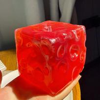 Spalvingas Vaseline Sūrio Squishy Streso Kamuoliukas Lėtai Atšokantis Sensory Fidget Žaislas Minkštas Tampomas Deimpresijos Suspaudžiamasis Namams Biurui raudona