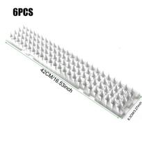 6/12Pcs Clear PET Plastic Anti-Cat Spike Mat – Waterproof Indoor/Outdoor Cat Deterrent for Protecting Birds, Squirrels & Gardens gray
