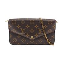 [Pre-Owned] Felicie Pochette Classic Monogram Coated Canvas And Leather Three-In-One Chain Bag - Good #AUX3DX ONE SIZE black