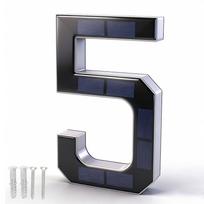 23CM Saulės energija varomi namo numerio žibintai Namo ženklas Šviesos jutiklis LED Adreso ženklas Saulės energijos namo numerio ženklas LED adreso numeris lauko reikmėms 1500mAh