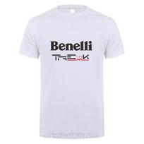 Benelli Trek 1130 T Shirt Men Tops Summer Short Sleeve Motor Tshirt  Mans Tshirt S black