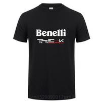 Benelli Trek 1130 T Shirt Men Tops Summer Short Sleeve Motor Tshirt  Mans Tshirt 3XL black