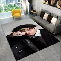 Kpop Bang Chan Stray Kids Muzikinis Kilimas Kilimas Žaidimų Kambariui Miegamajam Svetainei Sofai Namų Dekoras, vaikiškas Plotinis Kilimas Neslystantis Grindų Kilimėlis 100x150cm