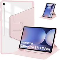 360 Rotation Cover For Samsung Galaxy Tab S10 FE Plus 13.1 inch Case SM-X620 With Pencil Holder funda For Tab S10 fe+ 13.1 S10FE Plus 13.1 2025 rožinė