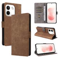 Atverčiamas dėklas Xiaomi Redmi Note 17 Pro Max / Note 17 Pro Plus 5G Apsauginis dėklas Piniginė Odinis telefono dėklas for Xiaomi Redmi Note 17 Pro Max / Note 17 Pro Plu ruda