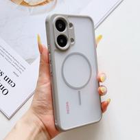 Magnetinis dėklas Magsafe For Poco X8Pro X8 Pro Max Šarvuotas Skaidrus Belaidžio Įkrovimo Smūgiams Atsparus Dangtelis For Redmi Turbo 5 Max Redmi Turbo 5 Max white
