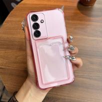 Shockproof Clear Casing for Samsung Galaxy S26,S25+,S25,S24+,S24 FE,S24,S23 FE with Cardholder Case Galaxy S24+
