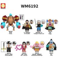 One Piece Franky Hawk Eye Mini Action Figure Building Blocks Set WM6192 Anime Puzzle Toy for Kids Gift