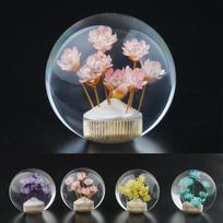 Car Shifter Head Shift Knob Stick Crystal Transparent Flower Gear Shift Knob