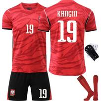 2026 Pasaulio taurė Pietų Korėja Namų futbolo marškinėlių komplektas 19 Lee Kang-in Vaikams Jaunimui Futbolo uniforma Size 26