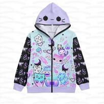 Women's Broken hearts Unisex Zipper Hoodie Rib Cage Spooky Cute Pastel Goth Menhera Halloween Creepy Cute Skeleton Hoodies 5XL white