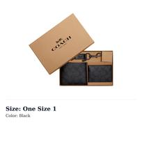 COACH 3 IN 1 Piniginė dengto drobės rinkinys Piniginė vyriška juoda CS434-N3A One Size 1 juoda