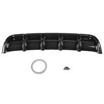 Bright Black/Carbon Pattern Universal Car Rear Bumper Shark Fin Spoiler Lip Protection Diffuser Deflector Bumper Chassis Spoiler Carbon Pattern