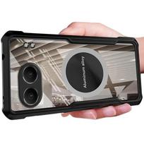 Case for OnePlus Nord 4, with magnetic plate, transparent / black