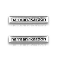 Harman Kardon ženkliukas aliumininiai 3D automobilio garso sistemos lipdukai BMW m e46 e90 e60 f30 f10 e36 e39 g20 f20 e87 e92 g30 e91 x5 mini cooper HM-2PCS   da gray