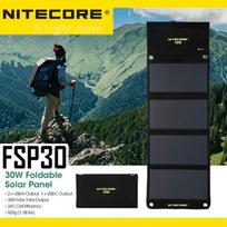 Original NITECORE FSP30 30W Portable Solar Panel Waterproof Small Solar Cell USB-C PD 18W Fast Charger for Phone Camping Hiking