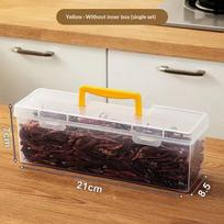 Clear Plastic Spice Storage Container Set With Removable Compartments And Portable Handle Perfect For Kitchen Pantry Seasoning A1 brown