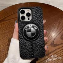 Madingas telefono dėklas Silikoninė apsauga IPhone 17 Air 16 15 14 13 12 11 Pro Max, BMW serijai Smūgiams atsparus telefono korpuso lipdukas For iPhone 15 Pro black