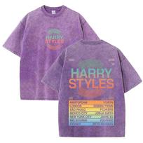 2026 Harry Styles Together Tour Vintage Washed Graphic T Shirt Unisex Summer O Neck Oversized Cotton Y2k Concert Fan Streetwear S pink