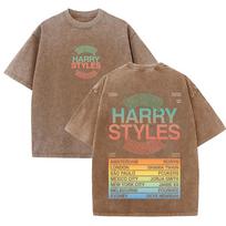 2026 Harry Styles Together Tour Vintage Washed Graphic T Shirt Unisex Summer O Neck Oversized Cotton Y2k Concert Fan Streetwear S brown