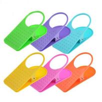 Desk Cup Holder Clip Non-slip Scratch Free Clamp On Table Beverage Holder Colorful Plastic