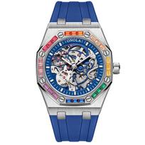 Naujas TOP prabangus vyriškas laikrodis su dėžute Rainbow vyriškais mechaniniais laikrodžiais gray