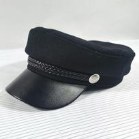 Moteriška beretė rudeniui ir žiemai, korėjietiško stiliaus aštuonkampė kepurė, madinga vilnonė tamsiai mėlyna kepurė, britiška retro dailininko kepurė moterims black