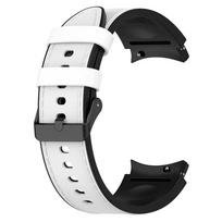 Klasikinis silikoninis + odinis dirželis Samsung Galaxy Watch 6 5 Pro 40mm 44mm apyrankė Watch6 4 Classic 47 43mm 46mm pakaitinė Correa apyrankė Watch 4 Classic 42mm white