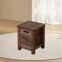 Medinė laikymo kėdė Buitinė Nedidelė Nešiojama Vietos taupymas Stalčių batų keitimu 30cmx30cmx35cm_Brown