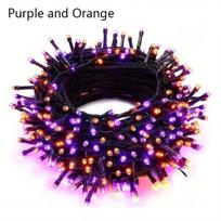 LED Violetinės Oranžinės Helovino Girliandos Lauko Terasa Sodas Gatvė Namas Kalėdos Naujieji Metai Vakarėlio Dekoravimas 20M 200LED