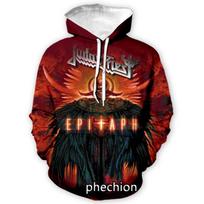 phechion Naujos Mados Vyriški/Moteriski Judas Priest Roko Grupės 3D Spausdinimo Ilgomis Rankovėmis Gobtuvukai Laisvalaikio Gobtuvukai 6XL brown