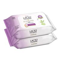Lacto Calamine Oil Control Face Wipes Pack Of 2 30 Wipes Each Gentle Makeup Remover Wet Tissues With Neem Aloe Niacinamide For Men And Women white