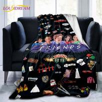 Draugų Antklodė Quilt TV Laida Flanelinės Antklodės Mesti Antklodės Sofai Lovai Raidžių Spaudos Pliušinė Antklodė Vaikams Suaugusiems 75x90cm