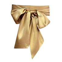 Dekoratyvus lankas Korsetas Juosmens diržas Satino Šilko Raišteliais Juosmens diržas Sijonams Suknelei Viršutiniams drabužiams auksas