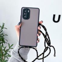 Kryžinė virvelė Kaklo dirželis dėklas Xiaomi Redmi Note 11 10 Pro 9 8 7 10S 9T Mi 11T Lite 10T POCO X3NFC M3 M4 Skaidrus dangtelis Redmi Note 10 Pro