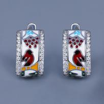 Enamel Flamingo Women'S Earrings Colored Epoxy Earrings Personality Creative Ethnic Style Animal Earrings white