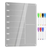 Pack of Reusable Whiteboard with Colorful Dry Erases Markers for Kitchen Menu Planning and Daily Schedule Management 1 white