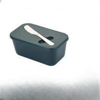 Knife-equipped Butter Box, Large-capacity Food-grade Cheese Box, Refrigerator Butter Storage Box žalia