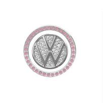 Volkswagen VW automobiliams Vienos paspaudimo mygtuko deimantinės dekoracijos lipdukai Volkswagen VW Scirocco Jetta Beetle Golf Passat CC Tiguan gray