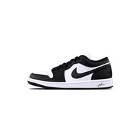 Jordan Air Jordan 1 Black Panda Leather Cushioning, Wear Resistant Low top Vintage Basketball Shoes Unisex Black, White 553558-165(Team425-) 41 black