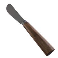 Walnut Handle Titanium Plated Stainless Steel Cheese Knife and Fork Set gray