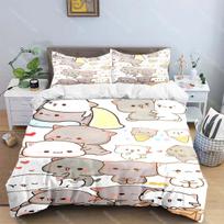 Girl Boys Gift Exquisite Cartoon B-bubu Wallpaper Anime Digital Printing Bedding Set Duvet Cover Comforter Bed Youth Kids EU Single 90x200cm white