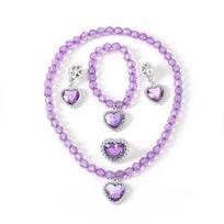 Frozen Elsa Princess Dress-up Accessories Set: Diamond Necklace, Bracelet, Ring & Earrings for Girls mėlyna