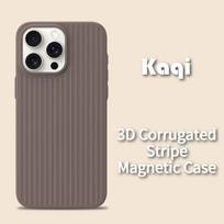 Originalus 3D gofruotos tekstūros bagažo magnetinis dėklas, skirtas iPhone Air 17 16 15 14 13 12 Pro Max, su Magsafe belaidžiu įkrovimu Funda iPhone 14 Plus chaki