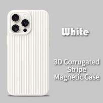 Originalus 3D gofruotos tekstūros bagažo magnetinis dėklas, skirtas iPhone Air 17 16 15 14 13 12 Pro Max, su Magsafe belaidžiu įkrovimu Funda iPhone 16 dramblio kaulas