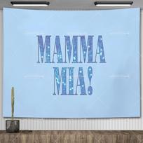 Mamma Mia, Tu esi Šokanti Karalienė Vėliava Čia Aš Vėl Memas Gobelenas Kolegijos Bendrabučio vakarėlių Fonas Estetiškas Kambario Dekoras Vėliavos 74x94cm(29x37in) gray