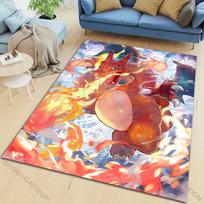 Klasikinis P-P0kém0n Charizard Spausdintas Kilimas Svetainė Miegamasis Sofa Didelio Ploto Dekoras Kilimai Vaikų Žaidimų Neslystantis Kilimėlis Nuostabios Dovanos 100x120cm (39x47in)
